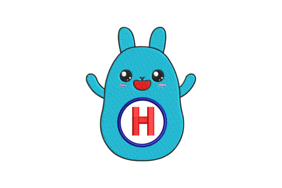 Cute Rabbit Letter H Embroidery Review