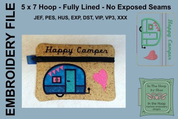 Tiny Camper Zipper Bag Embroidery Review